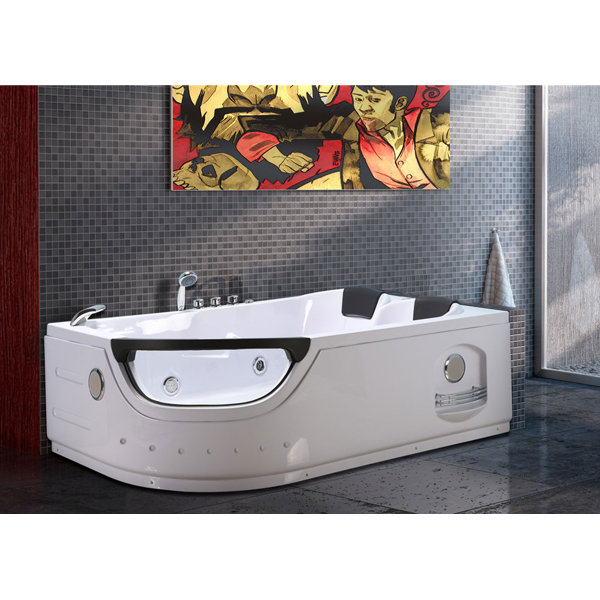 Simba USA 71.6" x 48" Corner Whirlpool Bathtub Wayfair